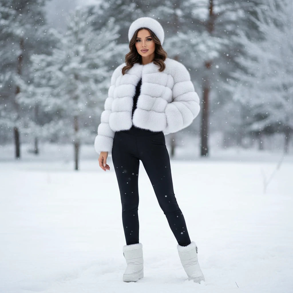 Kunstfuchspelz Jacke